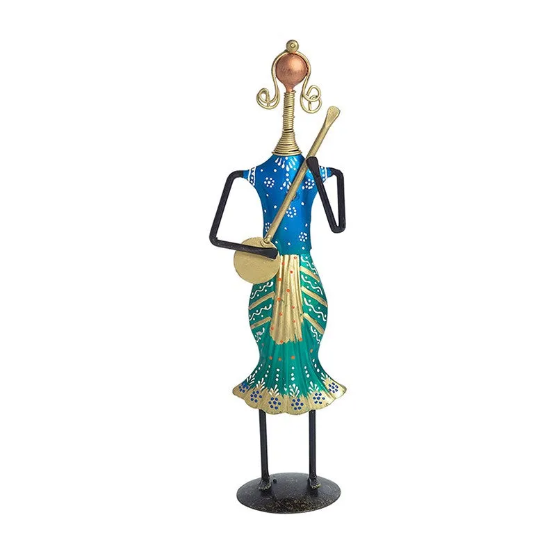 Lady Musician Iron Showpiece - Blue media 3