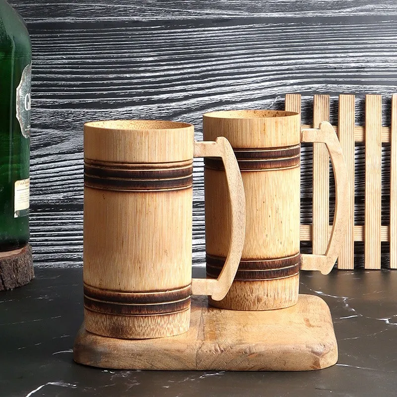 Eco Sip Bamboo Beer Mugs (350 mL) - Set of Two - 1