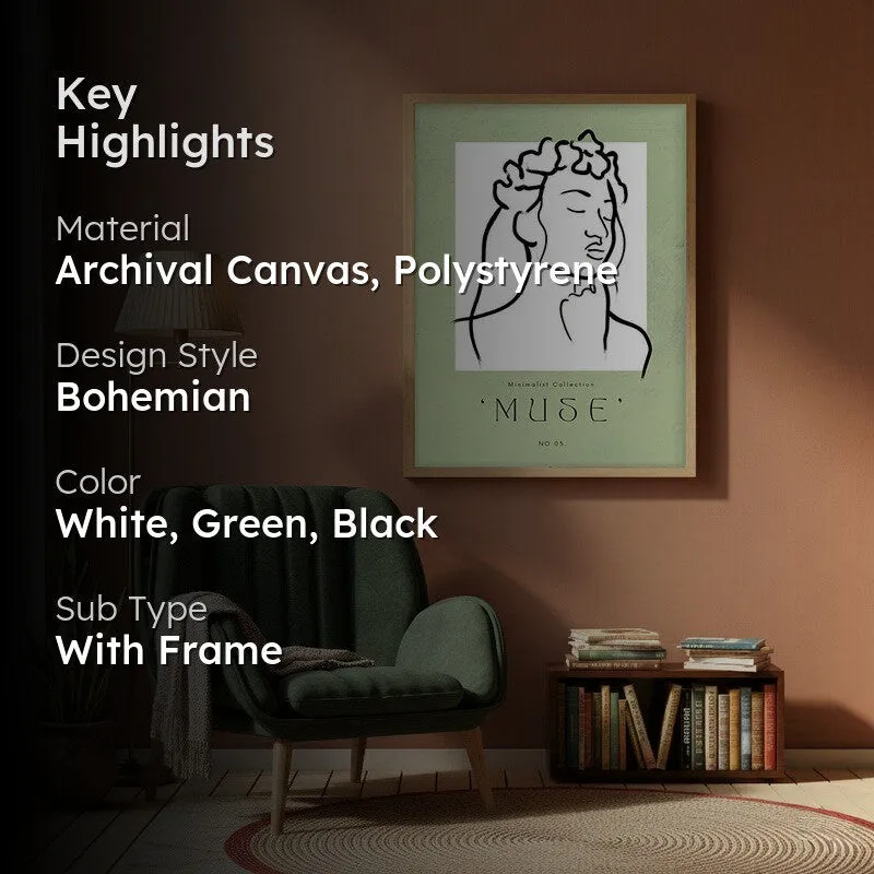 Graceon Canvas Wall Painting With Brown Frame media 2