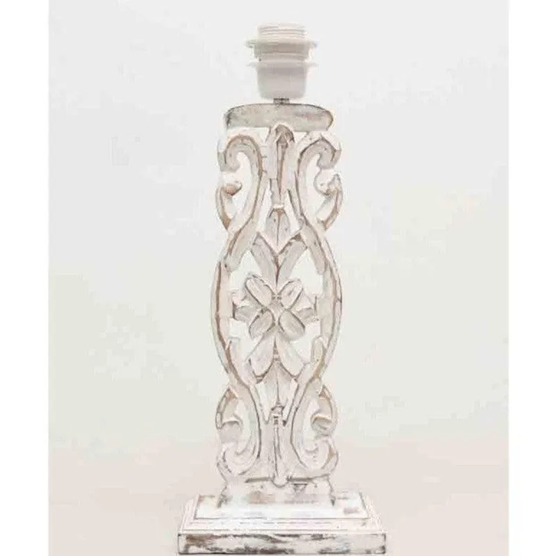 Marina Carved Floral Fabric Table Lamp - Blue,White media 6