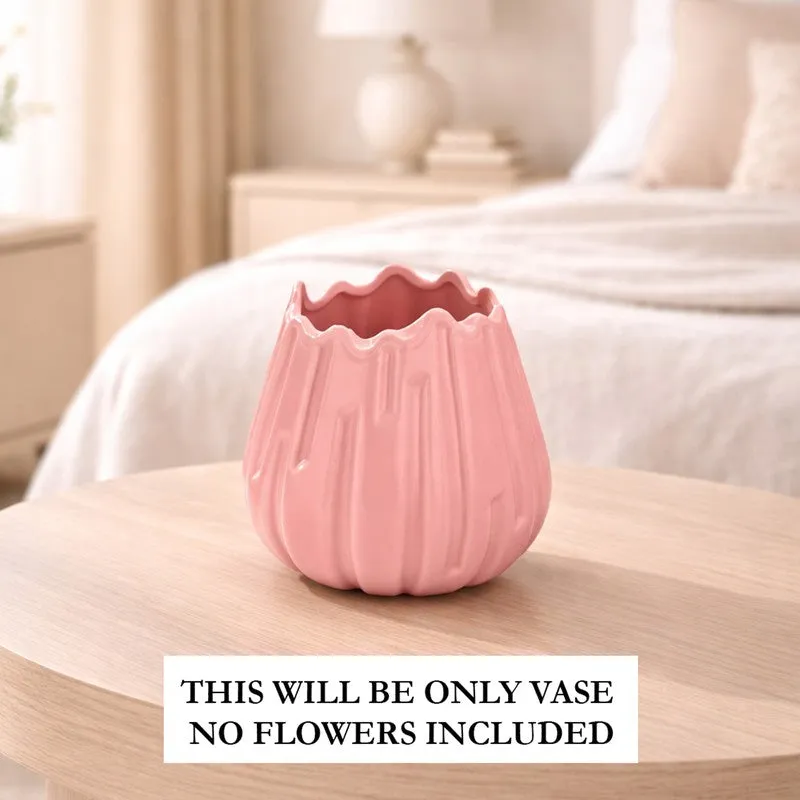 Quirky Pottery Vase - Pink media 3