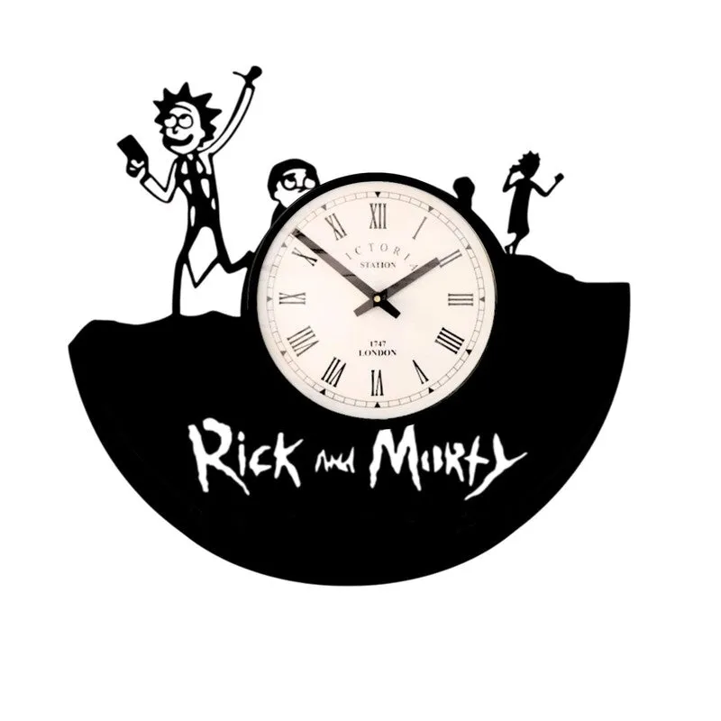 Galaxy Steel Analog Wall Clock - Black media 4