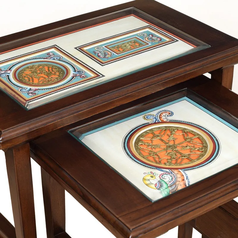 Mimo II Teak Wood Nesting Stools - Set of Two media 5