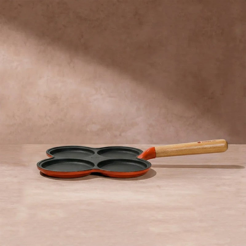 Cumin Co Enamel Cast Iron Appam Pan - Rust media 6