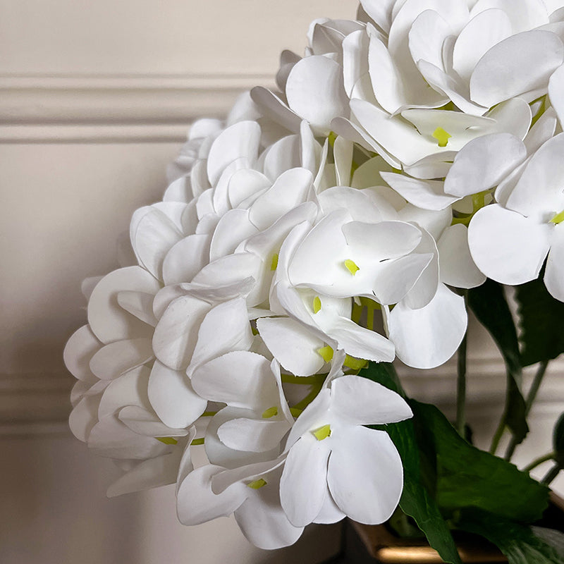 Faux Everlasting Hydrangea Flower Stick - White media 3