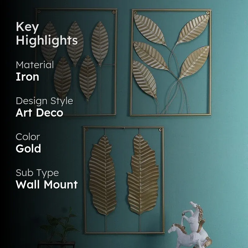 Cecile Leaf Iron Wall Accent - Set Of Three media 2