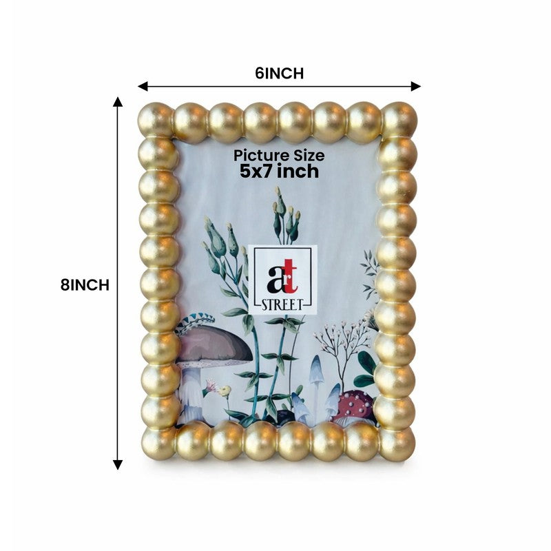 Elegant Gold Beaded MDF Photo Frame - Gold media 9