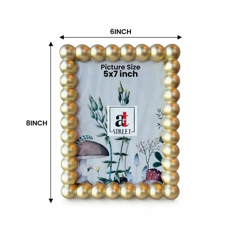 Elegant Gold Beaded MDF Photo Frame - Gold media 9