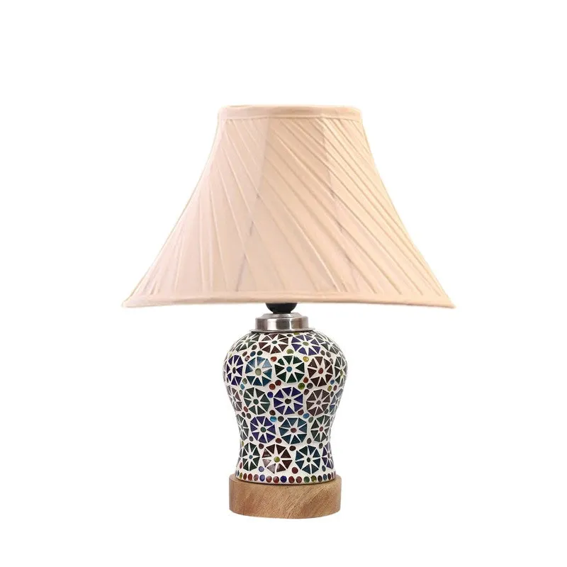 Astrona I Pleated Wooden Table Lamp - Multicolor media 5