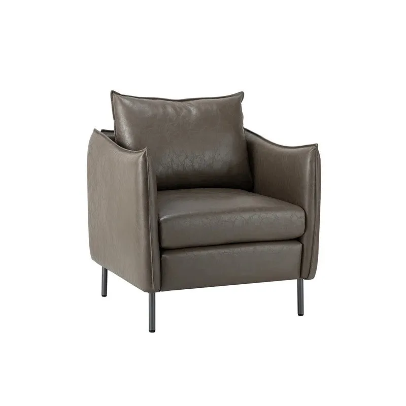 Sculpta Neem Wood Accent Chair - Grey media 3