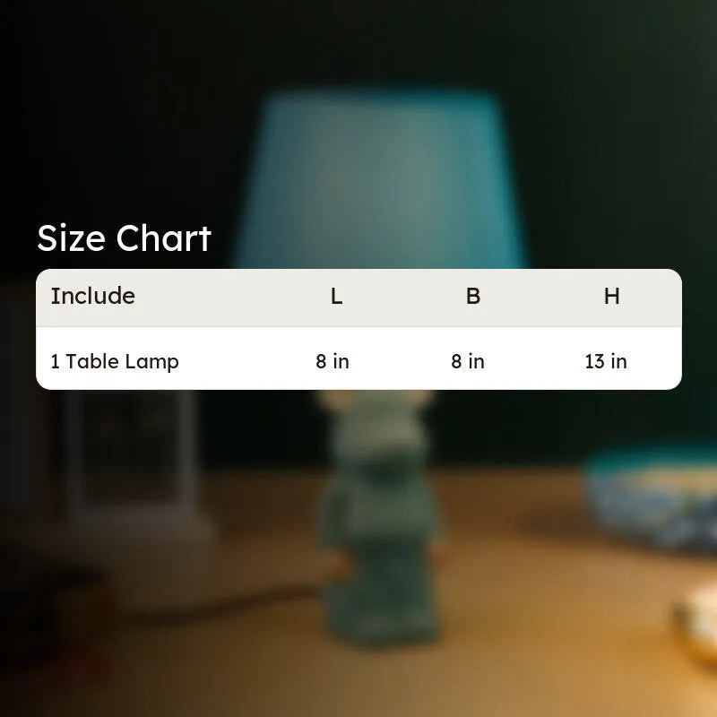 Dear Bear Ceramic Table Lamp - Blue,Gold media 6