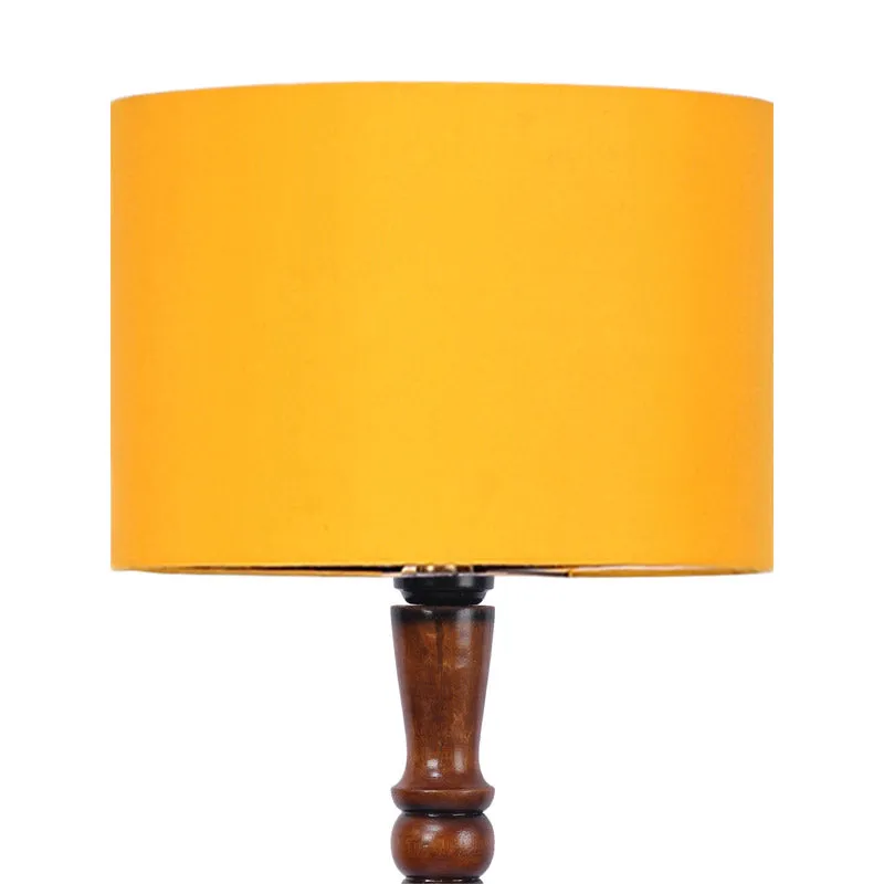 Biya Vintage Wooden Floor Lamp - Yellow media 5