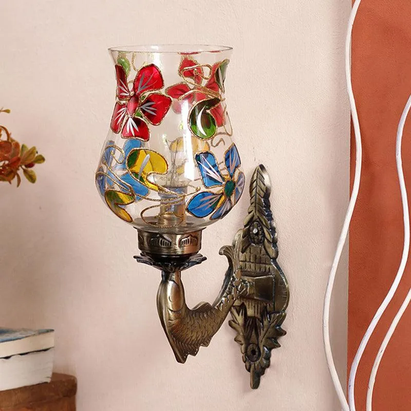 Fumo Floral Ziada Mosaic Glass & Metal Wall Lamp media 3
