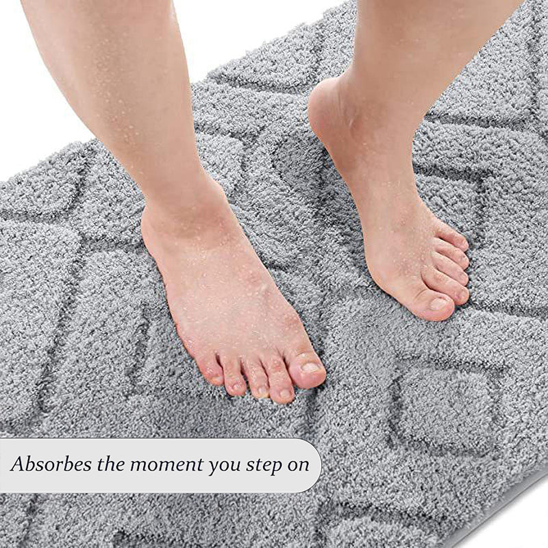 Zella Anti Skid Bath Mat (Silver) - Set Of Three media 4