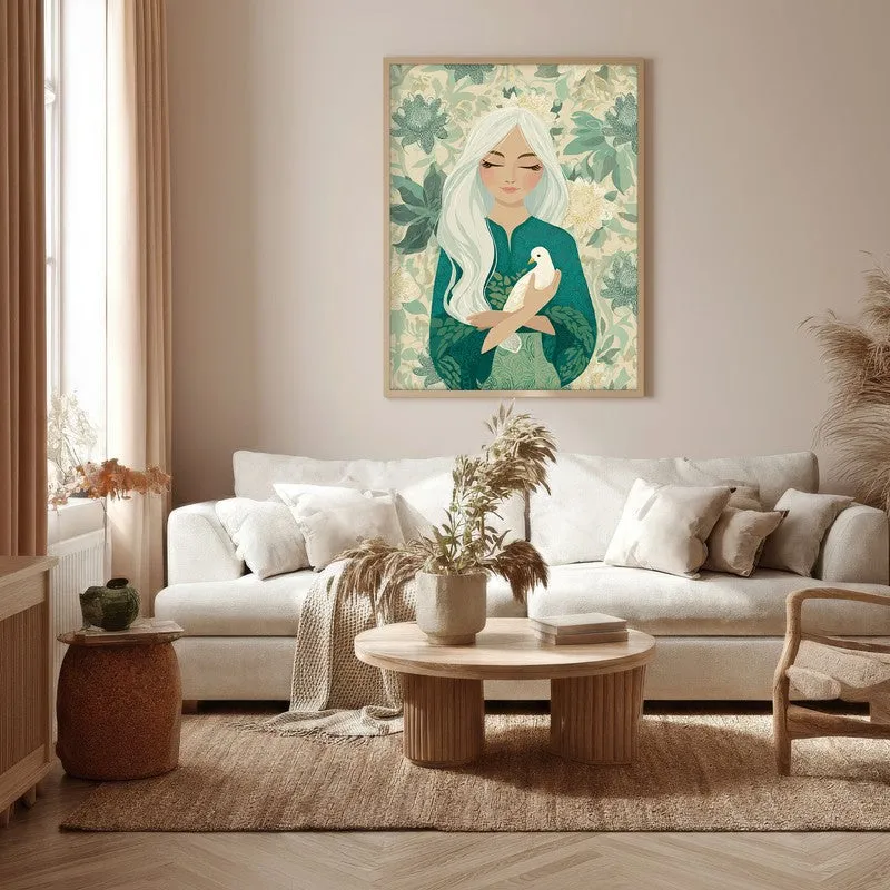 Florwyn Canvas Wall Painting - Brown Frame media 5