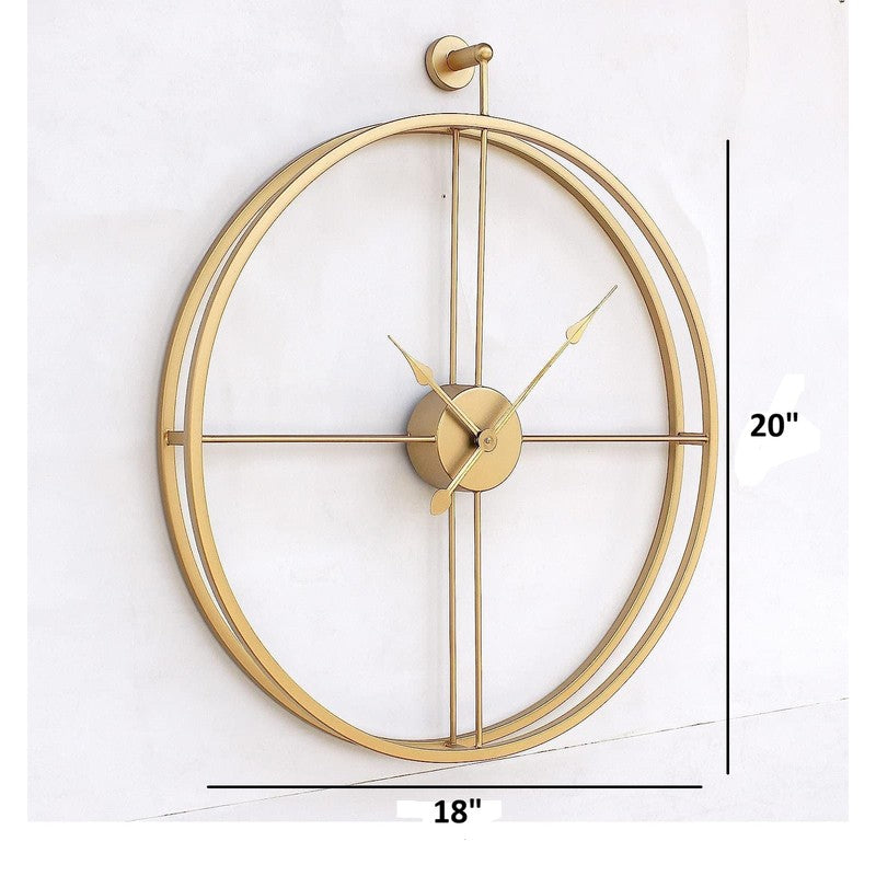 Ticks Silent Wall Clock - Gold media 7