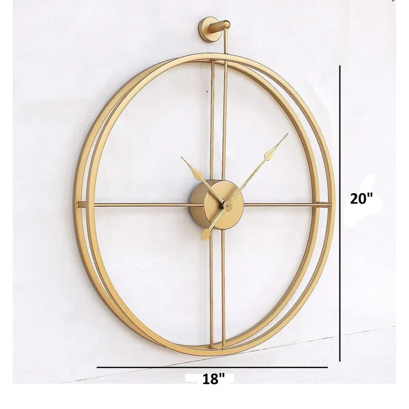 Ticks Silent Wall Clock - Gold media 7