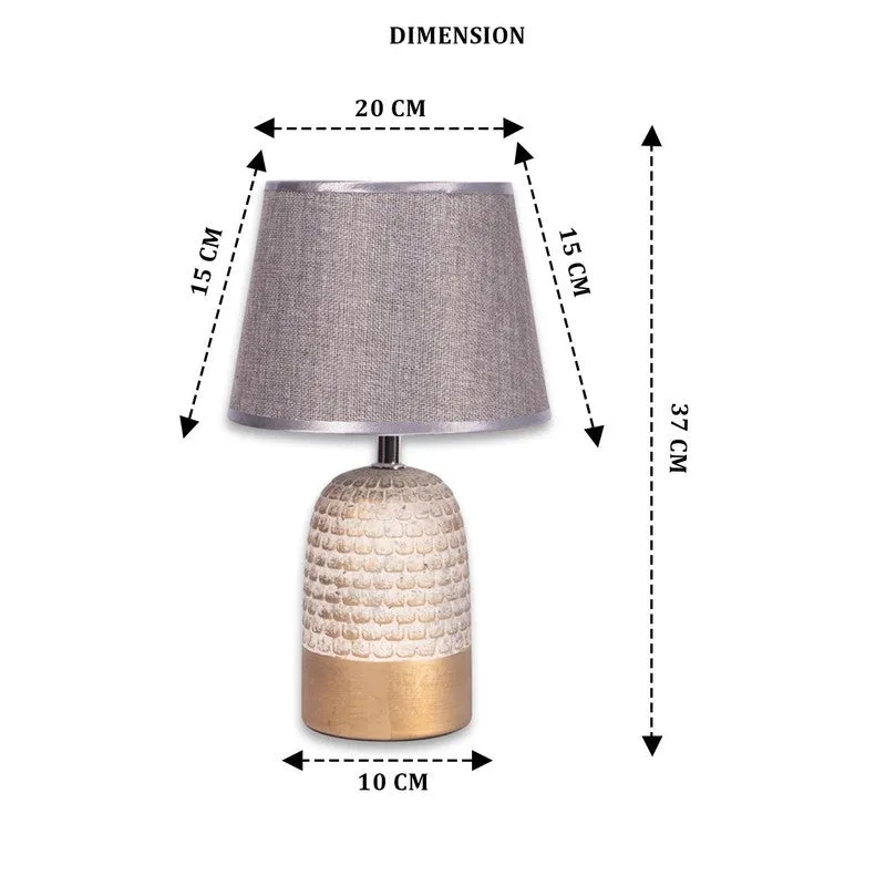 AarviDecor Hamilton Decorative Fabric Table Lamp - Grey media 10