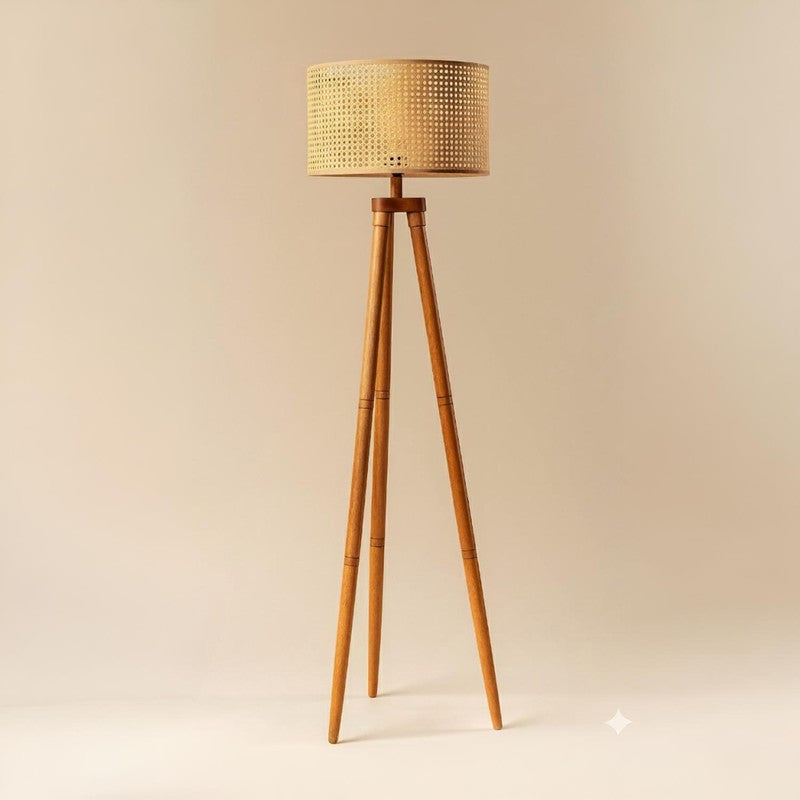 Tripod Glow Acacia Wood Floor Lamp media 11