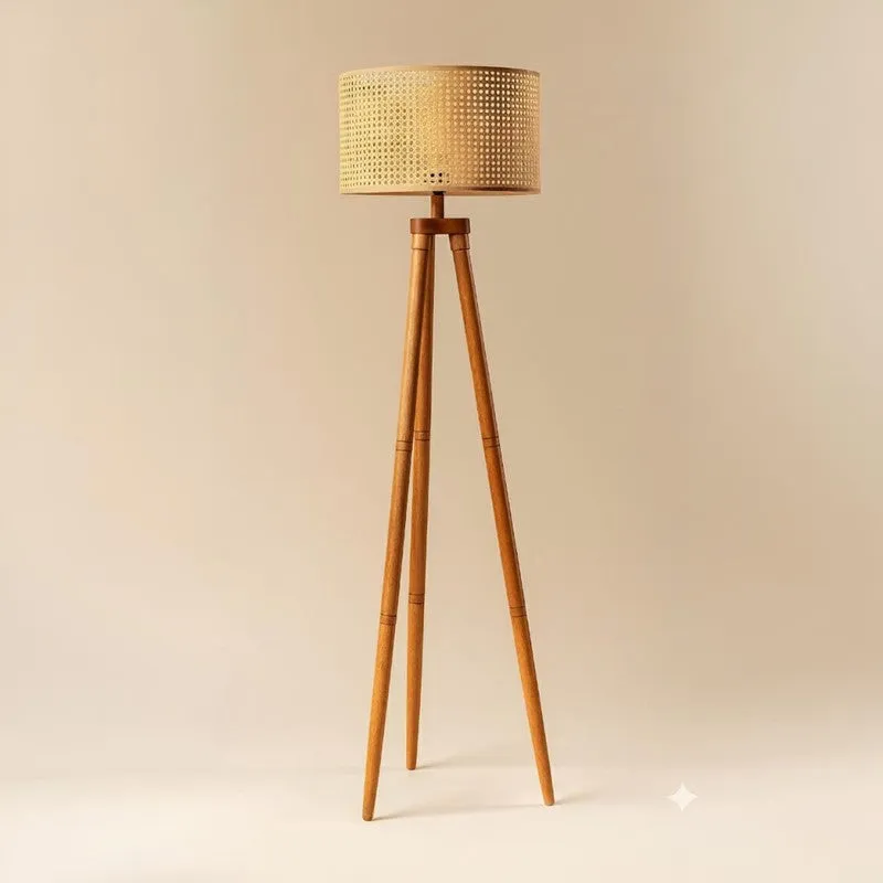 Tripod Glow Acacia Wood Floor Lamp media 11