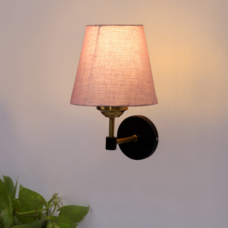 Aquilon Steel & Cotton Wall Lamp - Beige