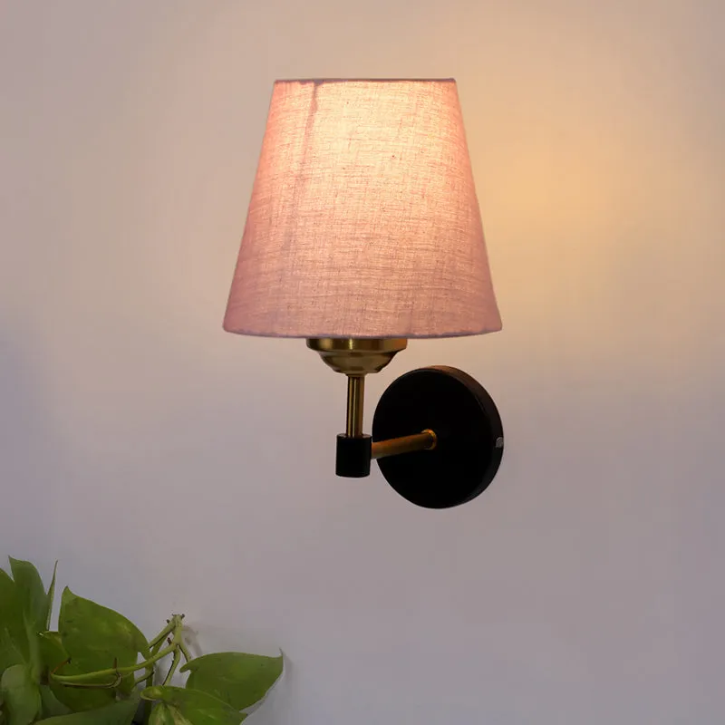 Aquilon Steel & Cotton Wall Lamp - Beige media 1