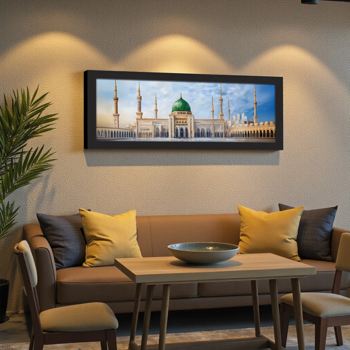 Sacred Madina Mosque Wall Art With Frame media 5