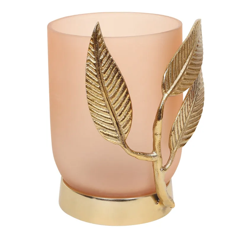 Gemma Glass Vase - Peach & Gold media 5