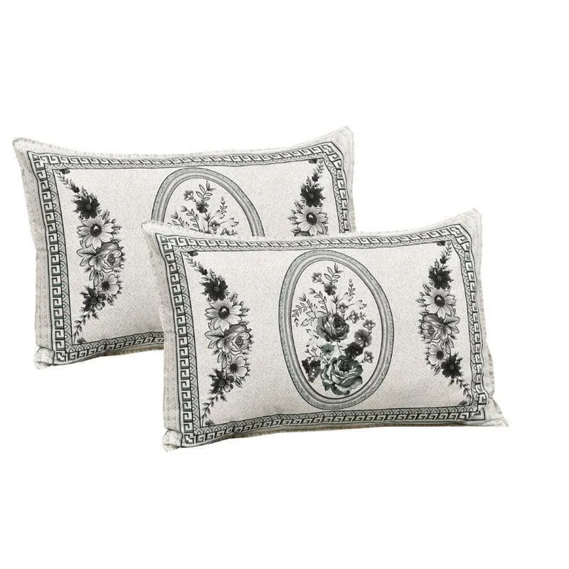 Mridankhi Ethnic Cotton Bedsheet (Grey) - 160 TC media 3