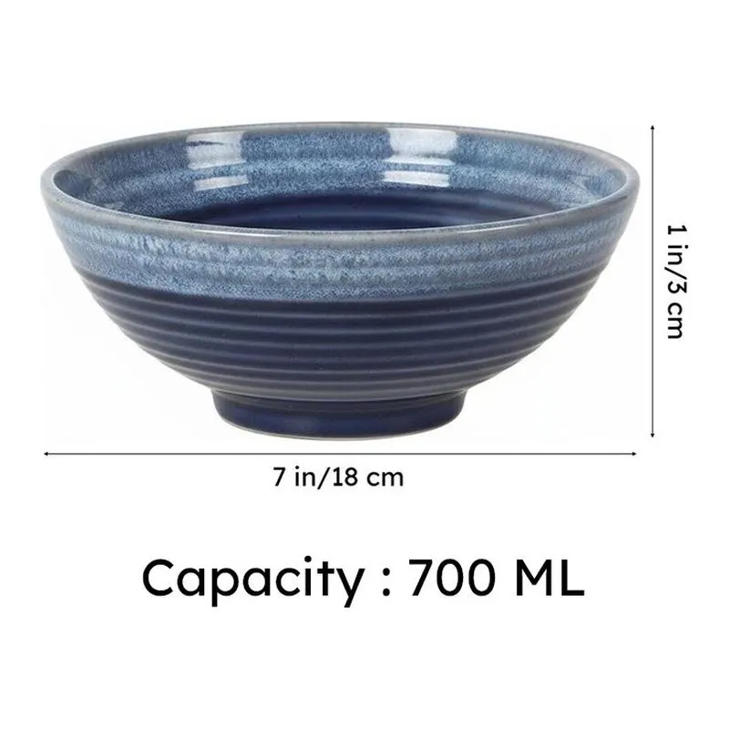 Hostella Table Serving Bowl (Blue,700 mL Each) - Set Of Four media 6