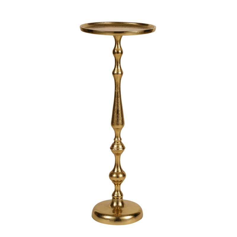Curved Frame Aluminum Side Table - Gold media 3
