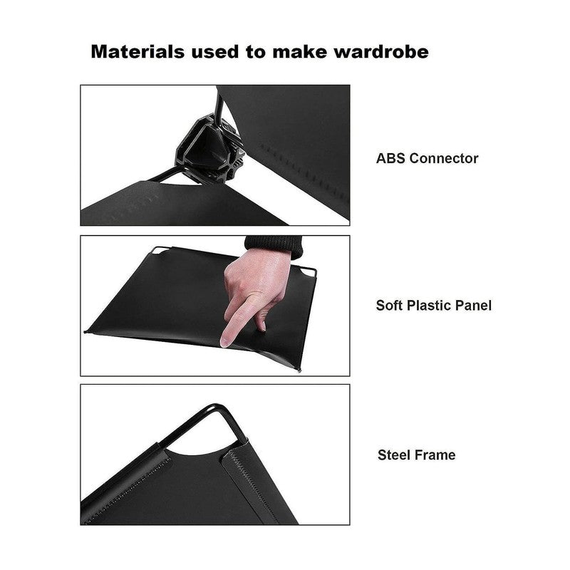 Sleek White & Black Shoe Rack with Metal Frame media 5