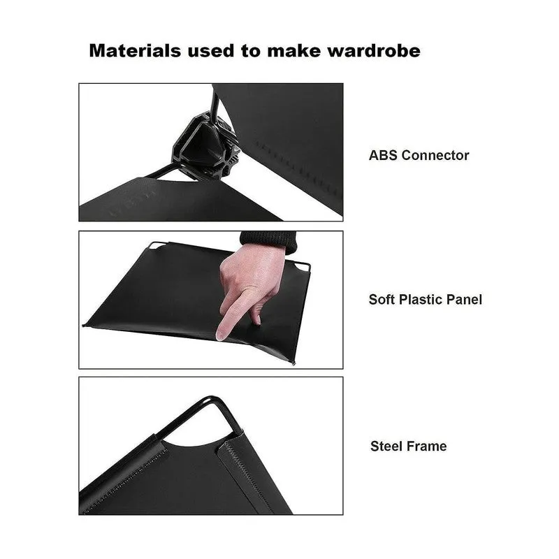 Sleek White & Black Shoe Rack with Metal Frame media 5
