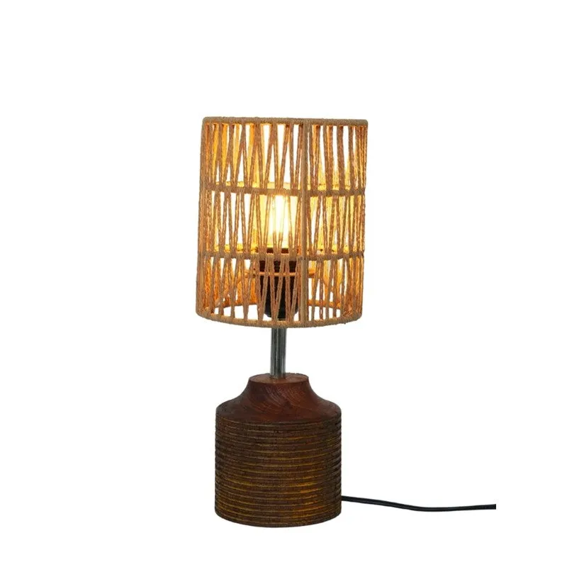 Warm Halo Wooden Table Lamp - Beige media 4