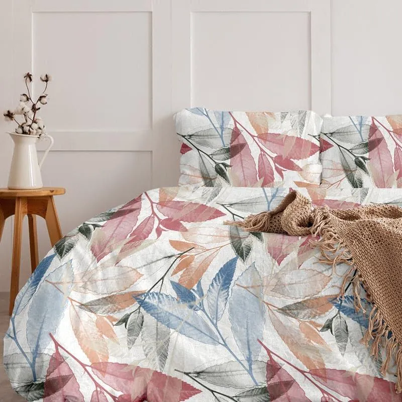 Agatha Spring Cotton Bedsheet (White ) - 254 TC media 3