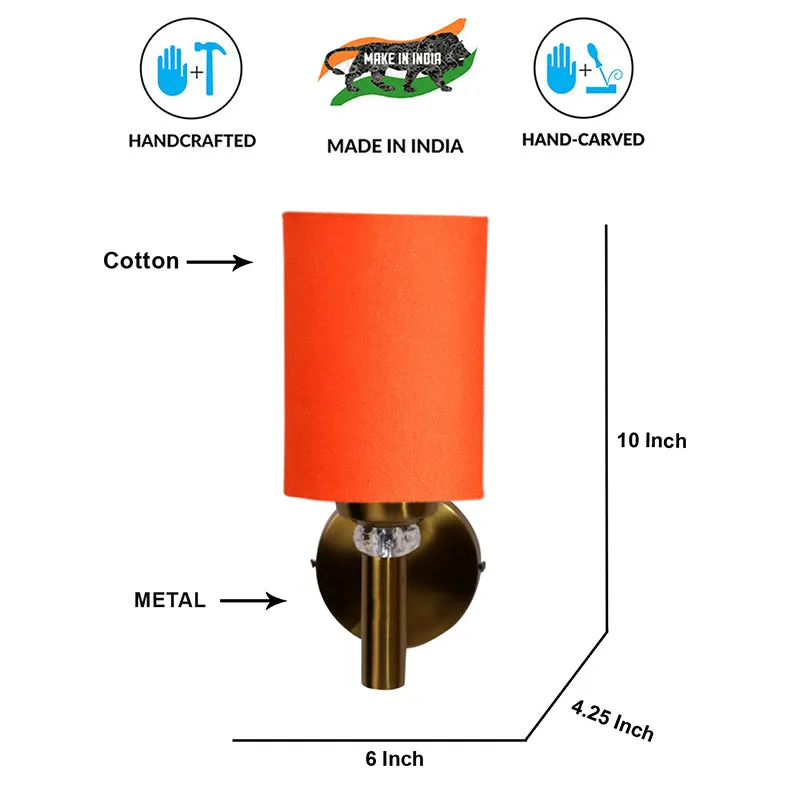 Sienna Steel & Cotton Wall Lamp - Orange media 6