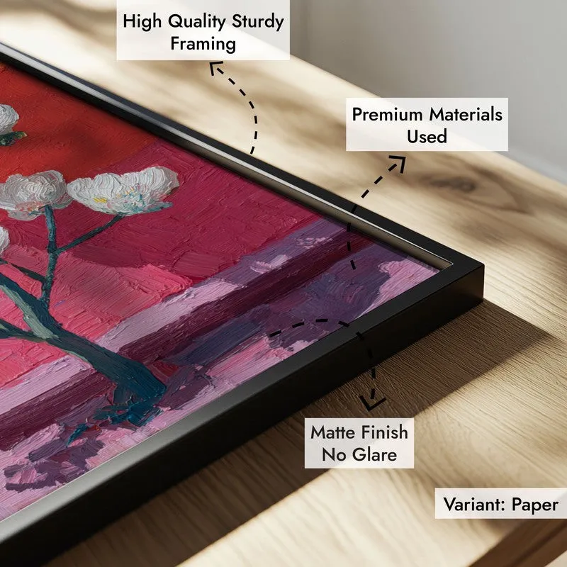 Pixelated Flora Canvas Wall Painting - Black Frame media 6