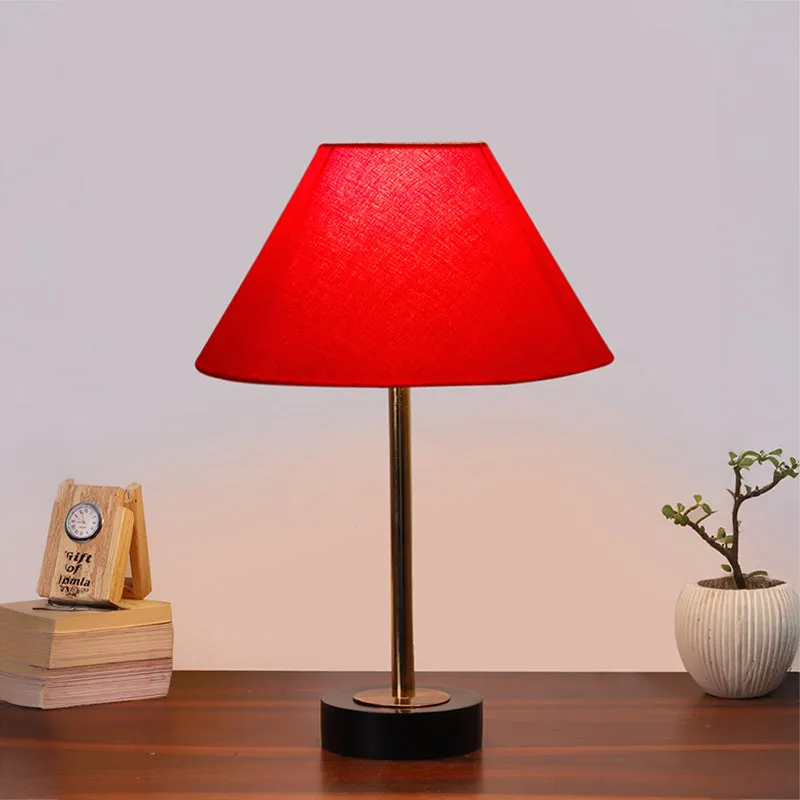 Cotin II Rodin Wooden Table Lamp - Red,Gold,Black media 2