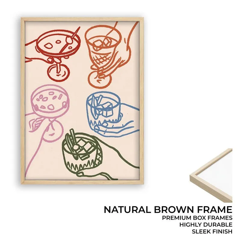 AbstractCheers Archival Canvas Wall Art - Brown media 9