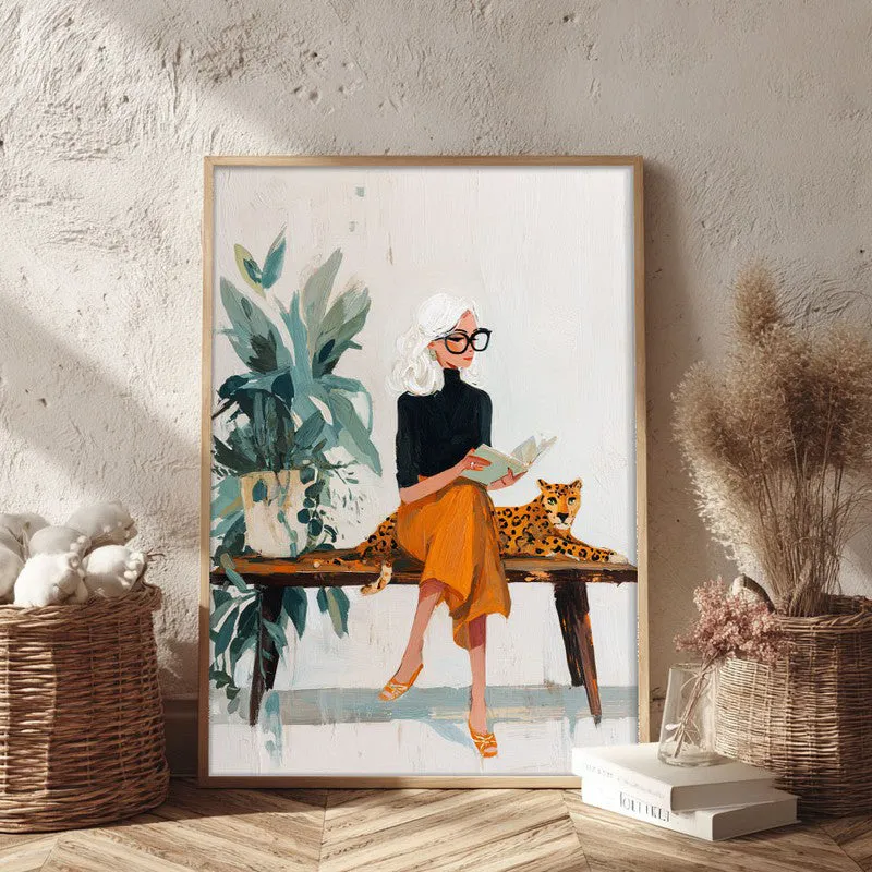 Jungle Journey Canvas Wall Painting - Brown Frame media 3