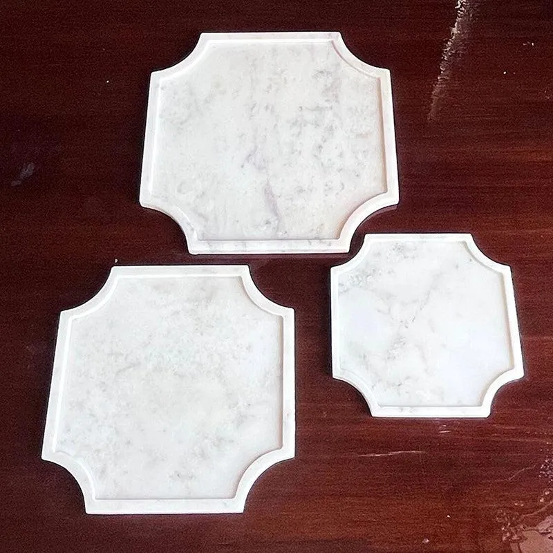 Marquina Octagon Marble Platter - Set of Three media 4