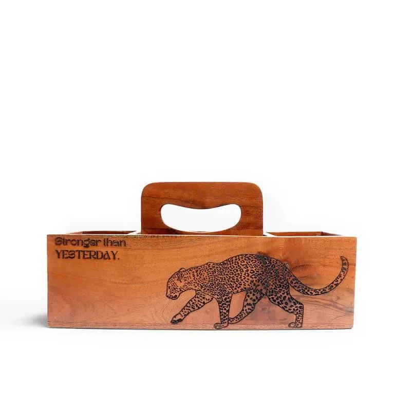 Leopard Cutlery Holder media 5