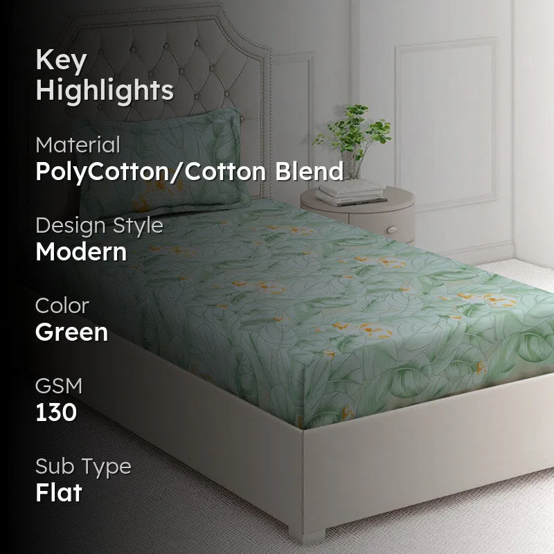 Sea Of Petals Floral Bedsheet - 130 GSM media 2