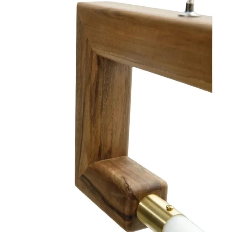 Wave LED Rose Wood Ceiling Lamp media 5