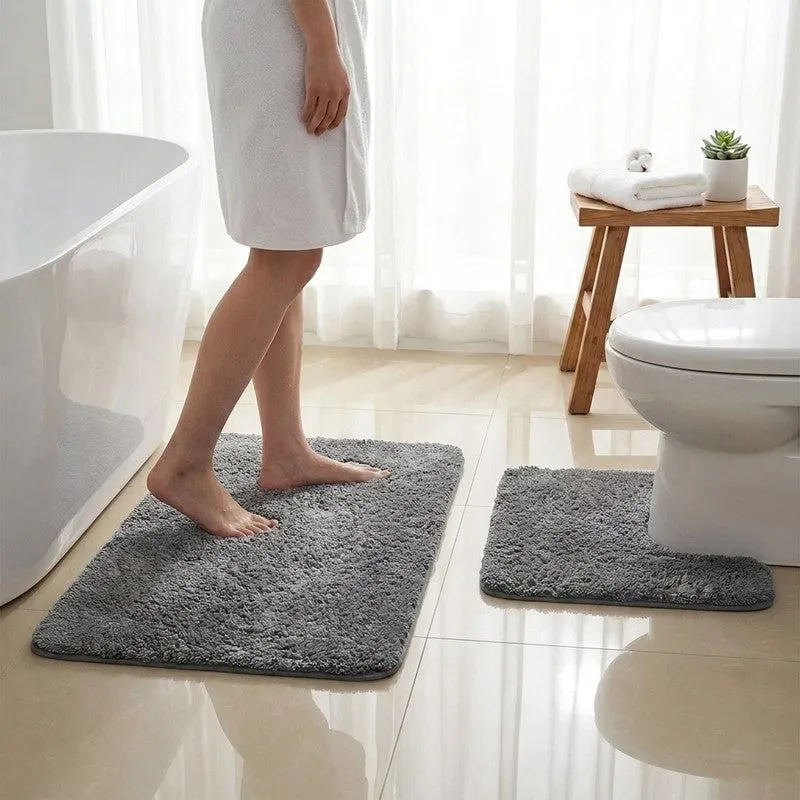 BathEase I Anti Skid Bath Mats (Grey) - Set of Two media 1
