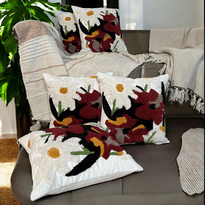 Eco Weft Tufted Cotton Cushion Cover Set - Set Of Five media 2