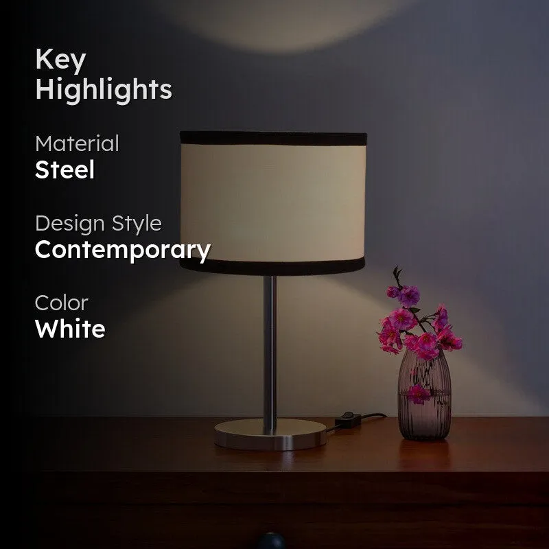 Noctra Vexa Glow Metal Table Lamp - White media 2
