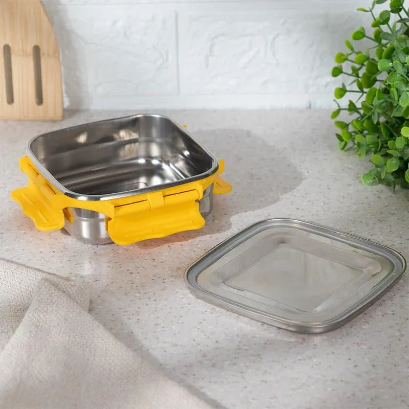 Hotserve Stainless Steel Lunch Box (Yellow) - 400 mL media 3