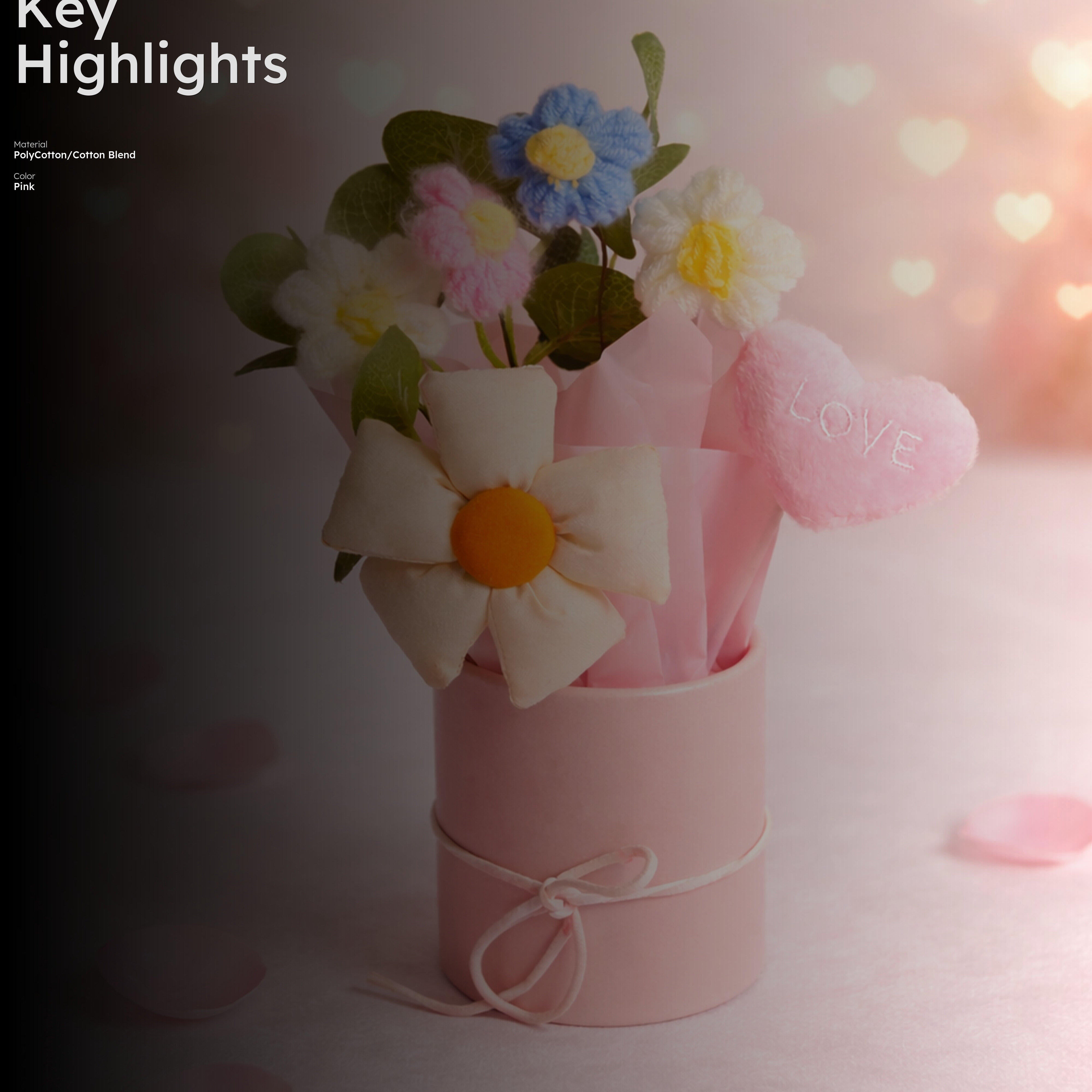 CylSprout Artificial Flower With Vase - Pink media 2