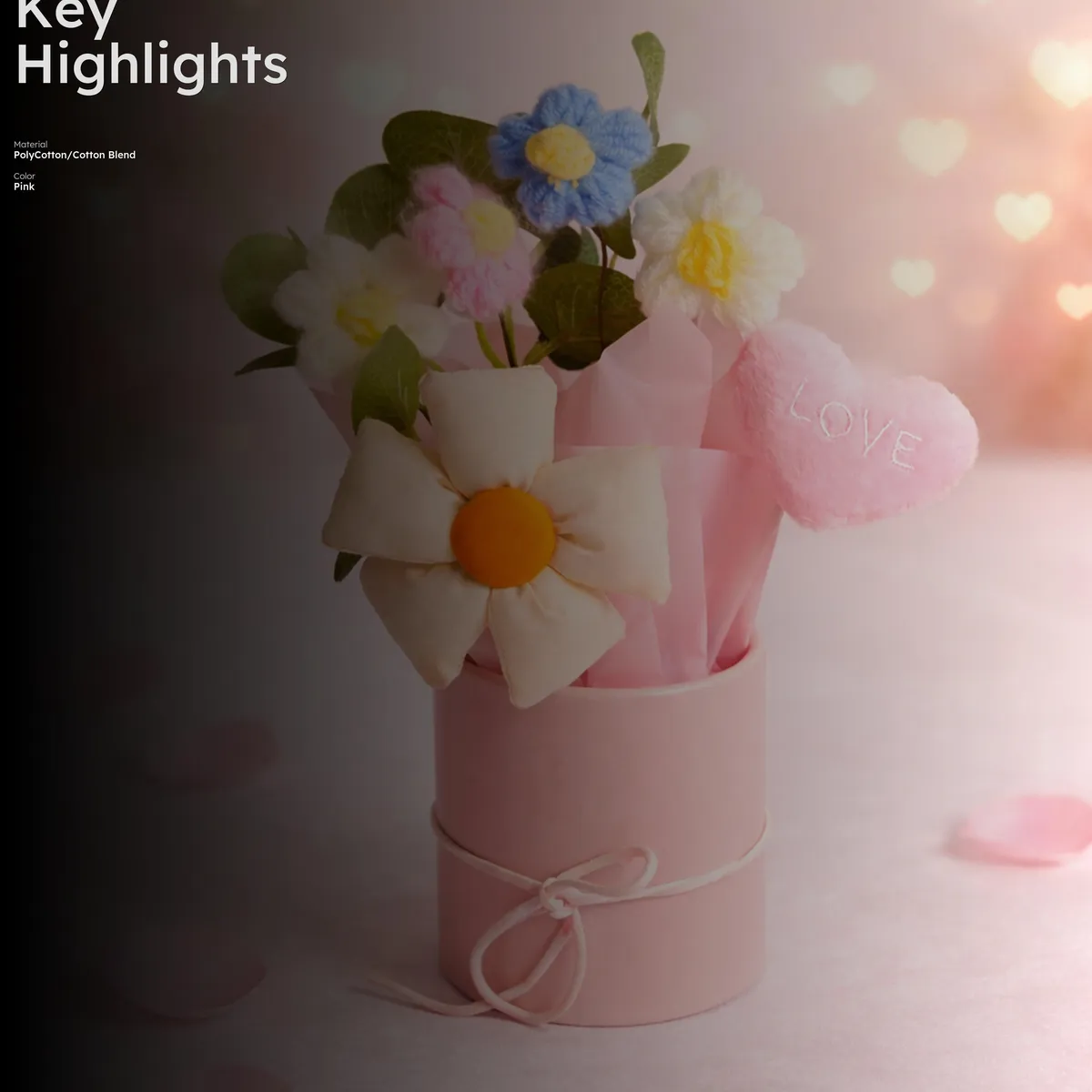 CylSprout Artificial Flower With Vase - Pink media 2